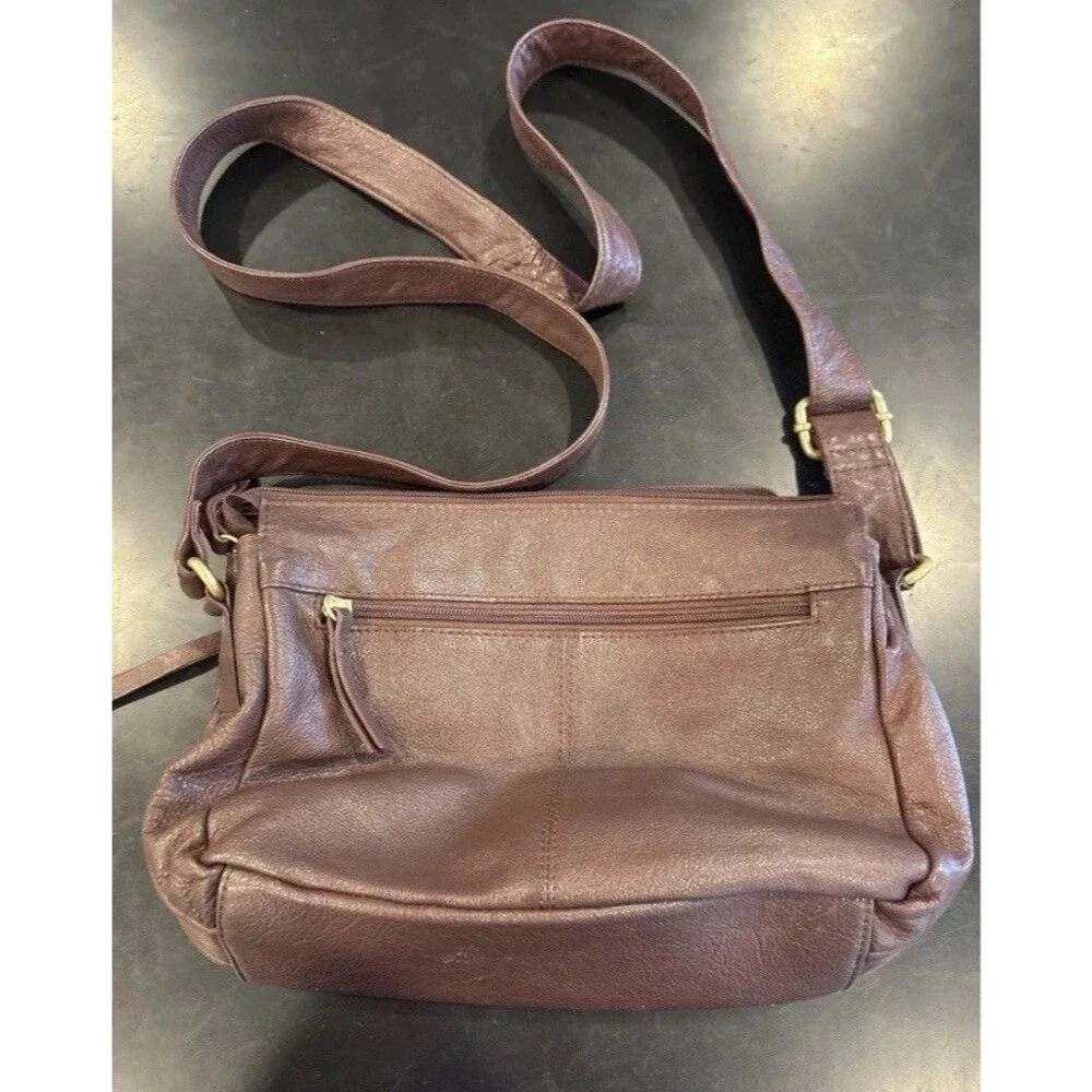 Great American Leather Works Brown Leather Shoulder Crossbody Bag Purse